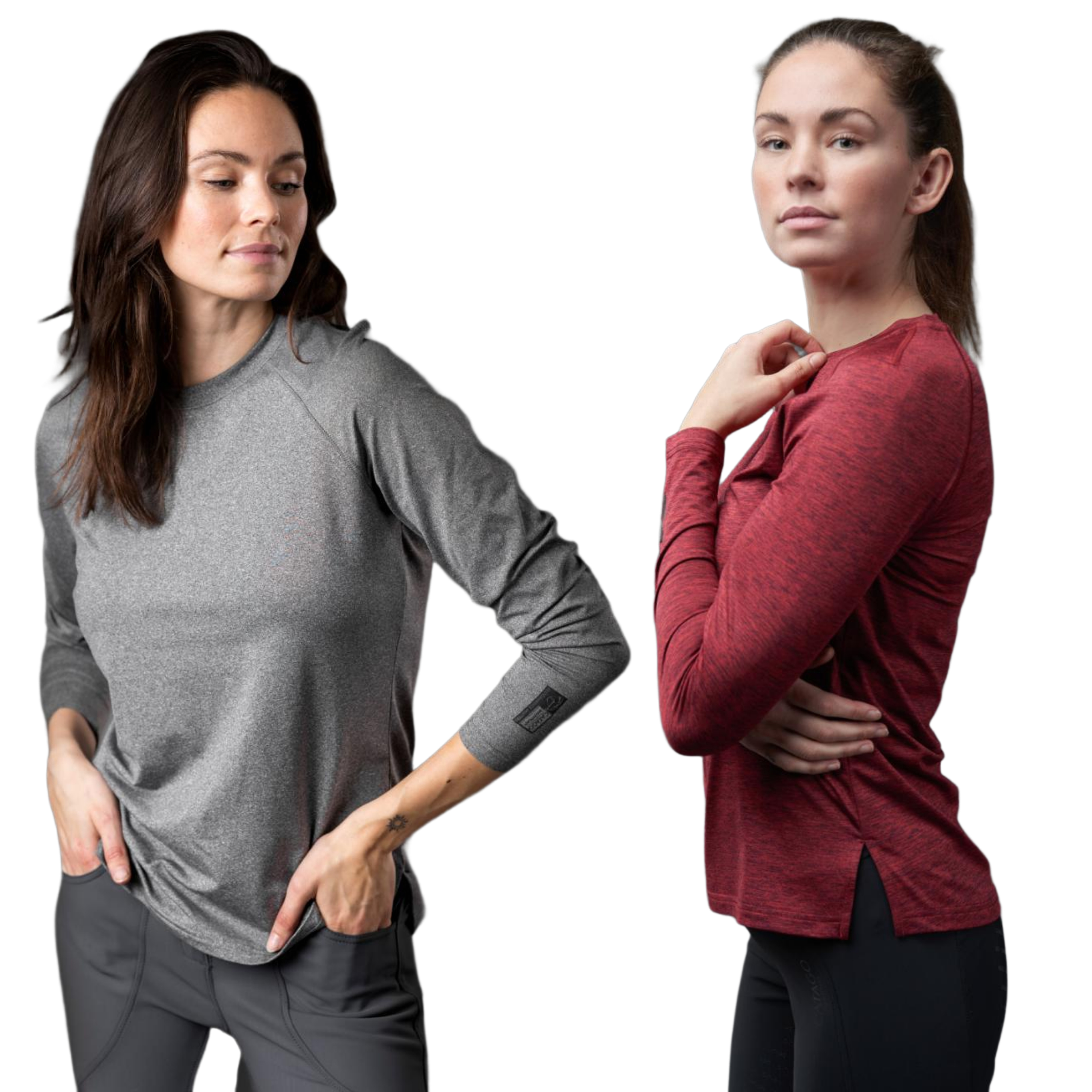 CATAGO Audrey langærmet ridebluse Grå XS
