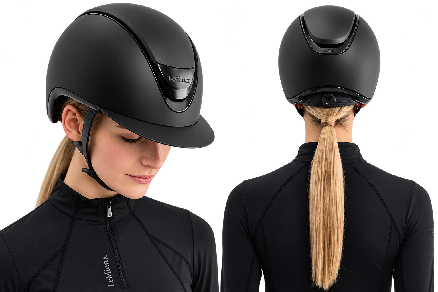 LeMieux Verv ridehjelm Mat Sort 56-58cm