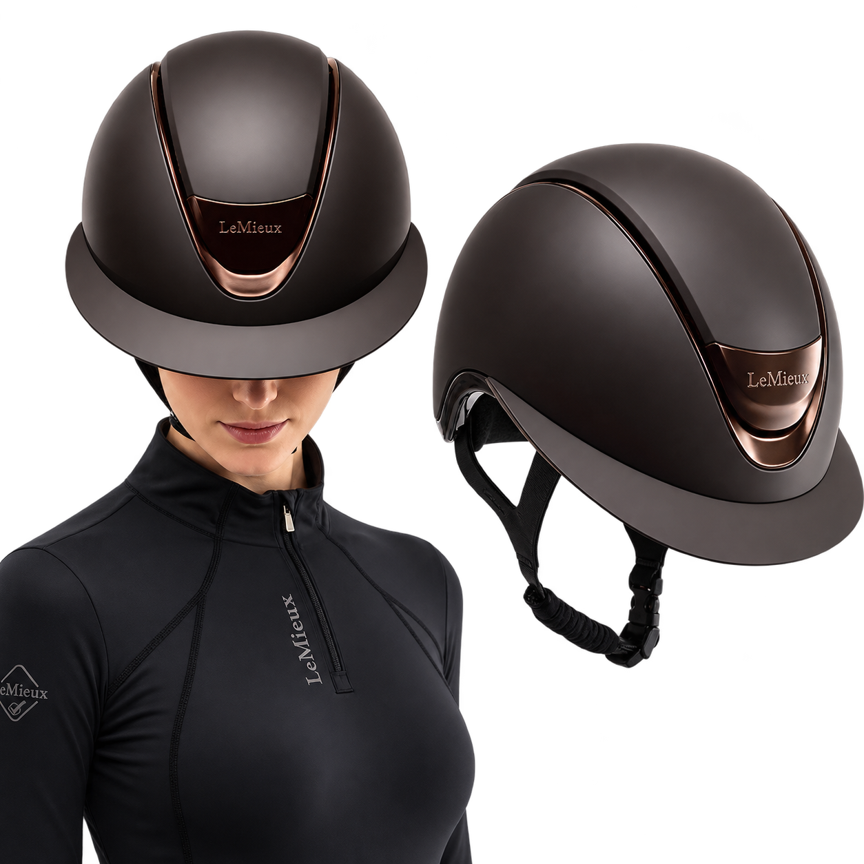 LeMieux Verv ridehjelm mat Brun 52 - 55cm