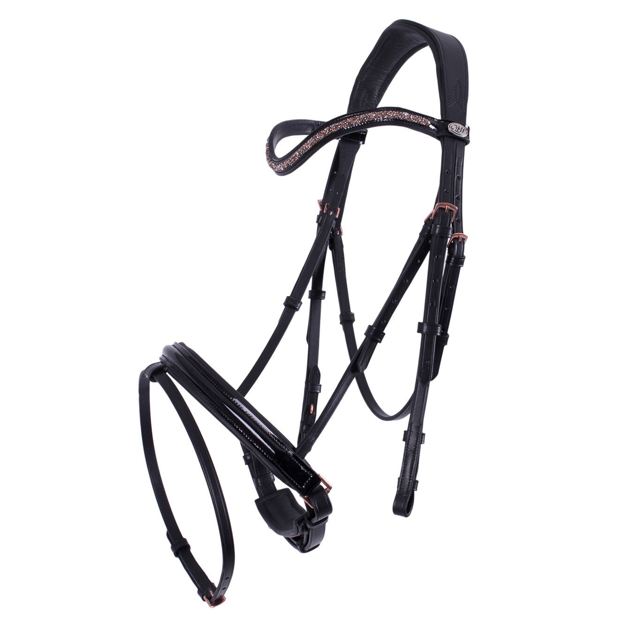 QHP Amor trense tilbagetræk Rose Gold Pony