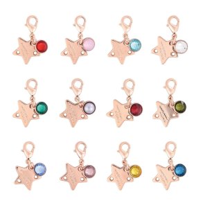 Charms til trensen RoseGold med Rhinestone