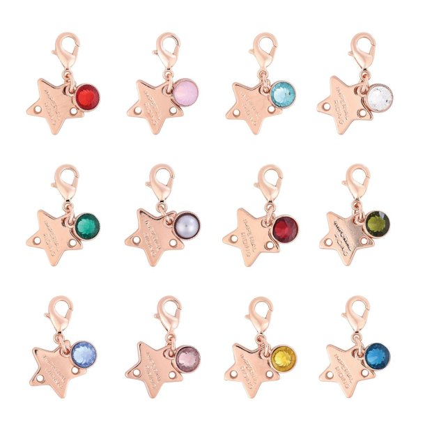 Charms til trensen RoseGold med Rhinestone