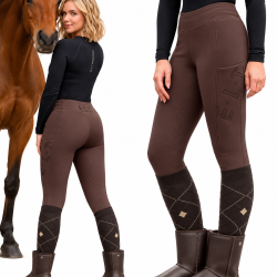 E�L�T Rica Thermo Teddy Rideleggings Mahogany