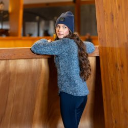 EQ Miles zip cardigan blue