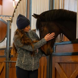 EQ Miles zip cardigan blue