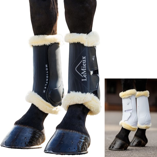 LeMieux Motionflex Dressur gamascher med fake fur