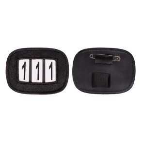 QHP shine nummer holder - Sort
