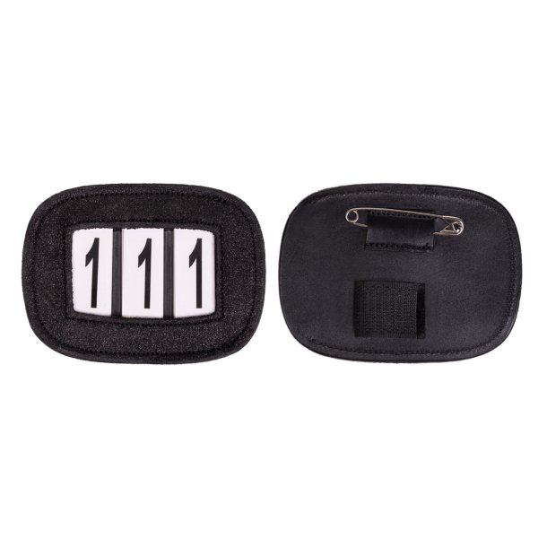 QHP shine nummer holder - Sort