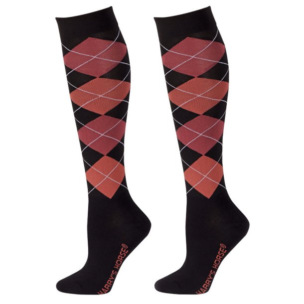Ridestr�mper klassisk argyle-tern Brun 39-42