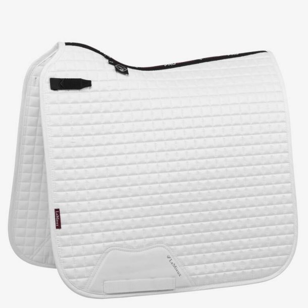 LeMieux Dressage Suede underlag - Hvid Dressur 17"