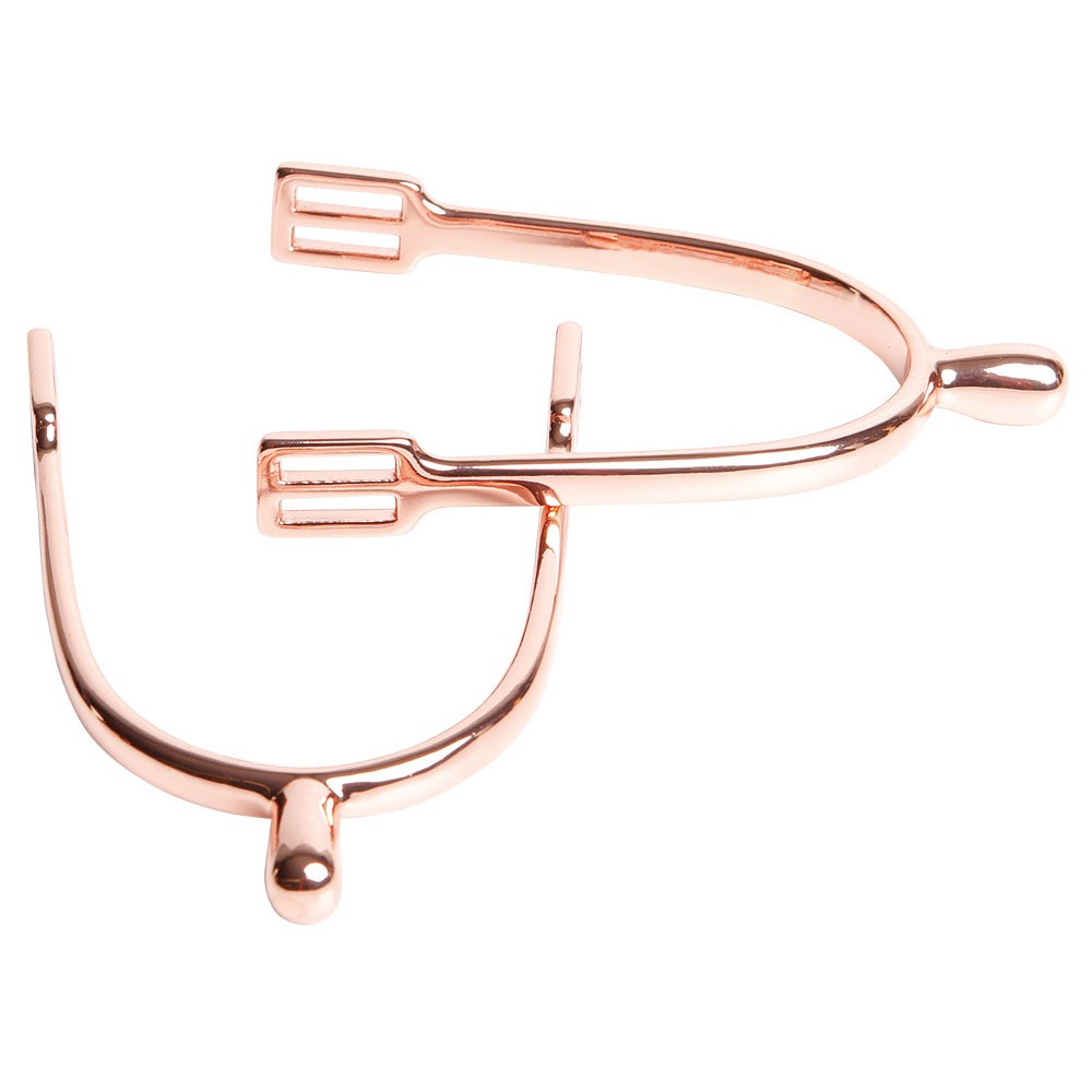 Rosegold spore med knop Dame 20mm