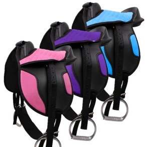 Shetland sadel i rappe farver