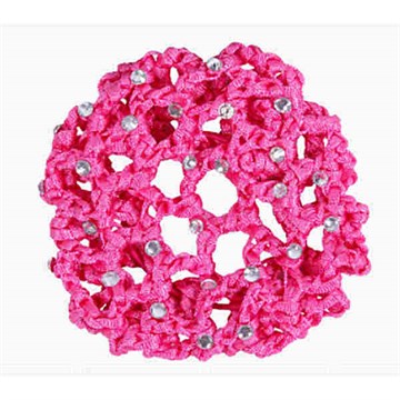 Hårnet med crystalsten pink